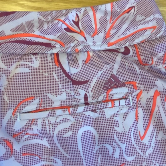 adidas ClimaCool Skort Purple Orange Floral / Lightweight / Pockets / Size 12 - Picture 10 of 16